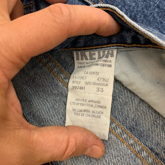 Ikeda Jeans Straight Classic Wash Denim 33w Vintage - Picture 7 of 10